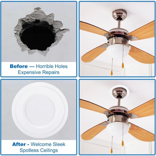 PATIKIL Inel decorativ alb pentru plafonieră, 2 buc, inel cadru spot încastrat