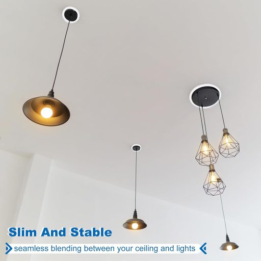 PATIKIL Inel decorativ alb pentru plafonieră, 2 buc, inel cadru spot încastrat