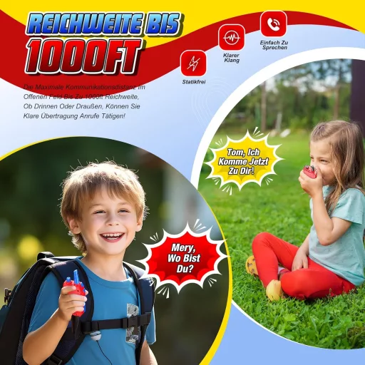 Toyokid Walkie Talkie 3-10 év - Fiúk és Lányok Ajándék