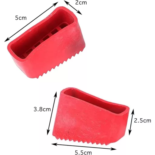 NIYATA Univerzális Létra Csúszásgátló Talp Szett - 4 db Piros Gumi Védőtalp Létrákhoz, Otthoni Munkákhoz, 5,5 x 3,8 x 2,5 cm