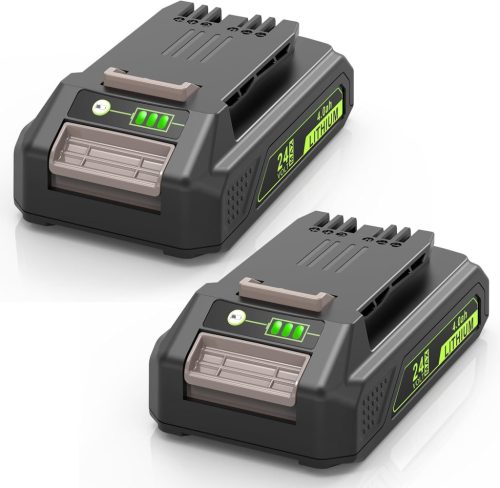 ASUNCELL 24V 4.0Ah Li-Ion Batéria (2ks) - Náhradná batéria kompatibilná s náradím Greenworks, s LED indikátorom nabitia