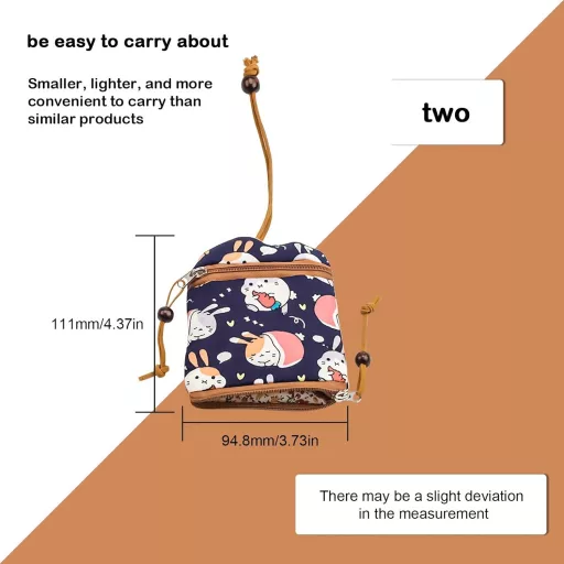 SRJQXH 2 buc Portofel mic de damă 12x10 cm cu breloc, negru, pentru călătorii