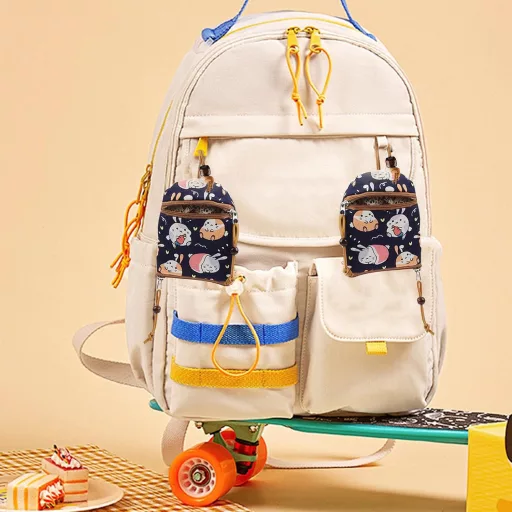 SRJQXH 2 db Női Kis Pénztárca 12x10 cm Kulcstartóval Fekete Utazáshoz