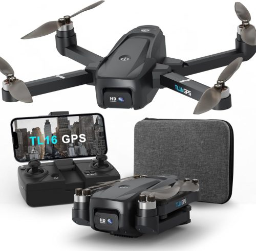 Dronă GPS Tolatoyus TL16 cu cameră 4K - Motor fără perii, 5G WiFi FPV, cu Funcție de Urmărire, Sub 249g, Quadcopter Pliabil pentru Începători