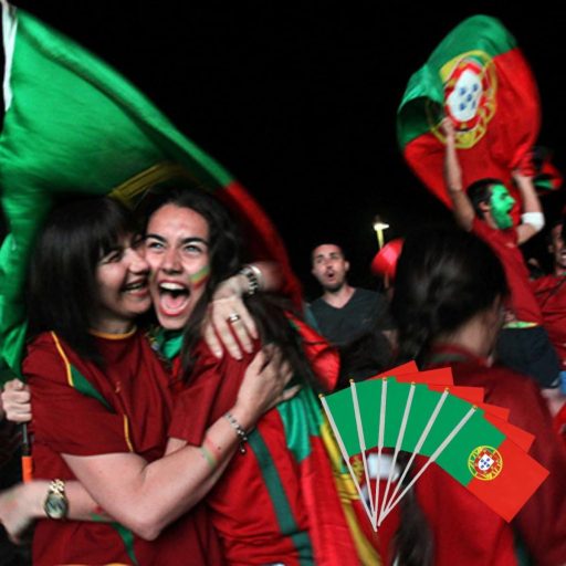 HPMAISON 50 db Portugál Zászló Kézi Zászlók Ünnepségekhez Dekorációhoz 14x21 cm