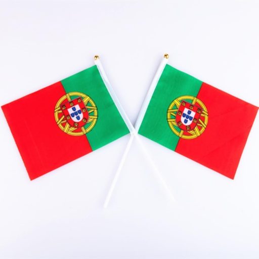 HPMAISON 50 bucăți Steaguri Portugalia de Mână, Stegulețe pentru Festivități, Decor, 14x21 cm