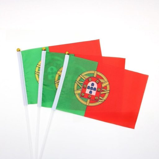 HPMAISON 50 bucăți Steaguri Portugalia de Mână, Stegulețe pentru Festivități, Decor, 14x21 cm