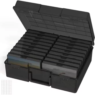   Lifewit Fotótárolódoboz 10,1x15,2cm 18 rekesszel Fekete - 1, Black