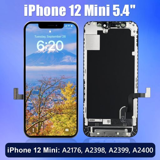 Brinonac iPhone 12 Mini kijelző csere szett, 5,4" LCD érintőképernyő szerelőkészlet