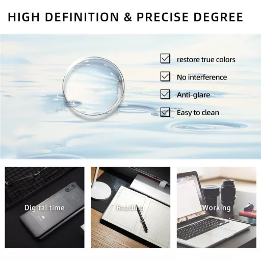 MMOWW Kék Fény Szűrő Olvasószemüveg Unisex Kerek Fém Keret +2.5 Dioptria