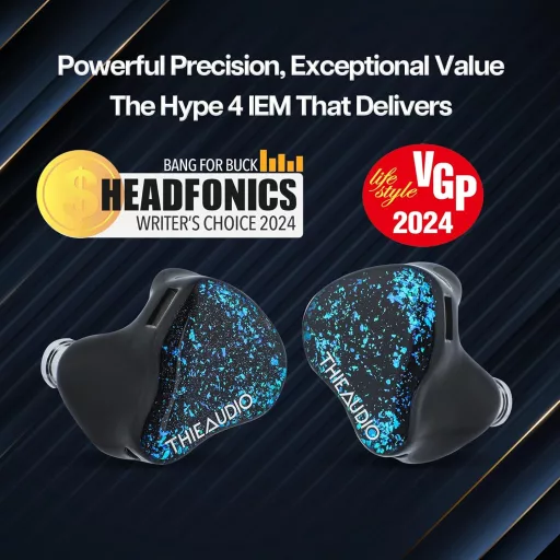Linsoul THIEAUDIO Hype 4 HiFi IEM fülhallgató 2DD+4BA, ezüstözött OCC kábel