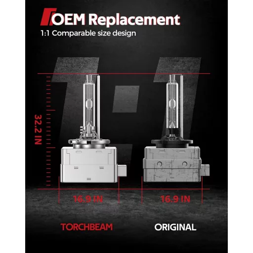 Bec auto Torchbeam H5 D3S - 12V pentru faruri - Set becuri cu efect xenon, piesă de schimb pentru lămpi auto