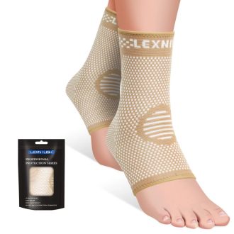   Lexniush Ortopédikus Bokaszorító Pár Nőknek és Férfiaknak M-es Méret Bézs