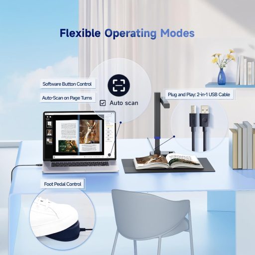 CZUR Shine Ultra Pro 24MP hordozható dokumentumkamera A3 könyvszkenner OCR funkcióval