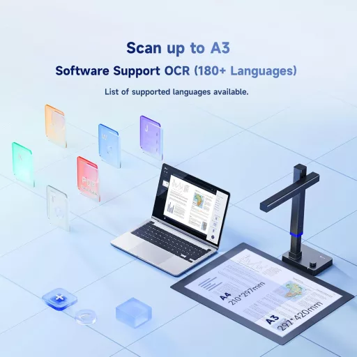 CZUR Shine Ultra Pro 24MP cameră document portabilă A3 scaner de cărți cu funcție OCR