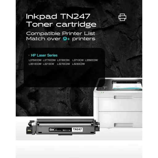 iNKPAD TN243 TN247 CMYK Toner Brother MFC-L3750CDW DCP-L3550CDW HL-L3210CW