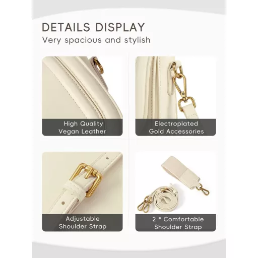 CLUCI női válltáska PU bőr, kicsi crossbody táska cserélhető pántokkal