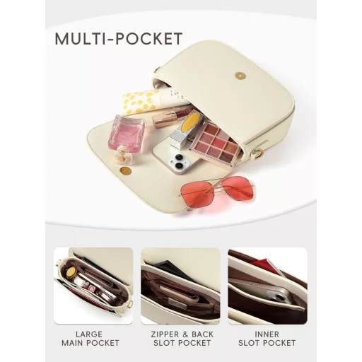 CLUCI női válltáska PU bőr, kicsi crossbody táska cserélhető pántokkal