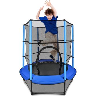   Detská trampolína Maycoly 140 cm s bezpečnostnou sieťou a polstrovanou ochranou