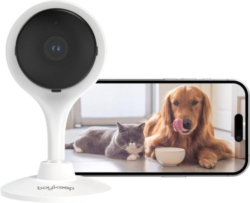 BoyKeep K10 Beltéri WiFi Kamera 2K Felbontással - 5G/2.4GHz Bébiőr Éjjellátóval, Mozgás/Hang Érzékelővel és Kétirányú Hanggal, SD és Felhő T