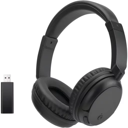 RETRADEKING Wireless Bluetooth fejhallgató TV, telefon és PC-hez, könnyű HiFi sztereó, mély basszus, fekete