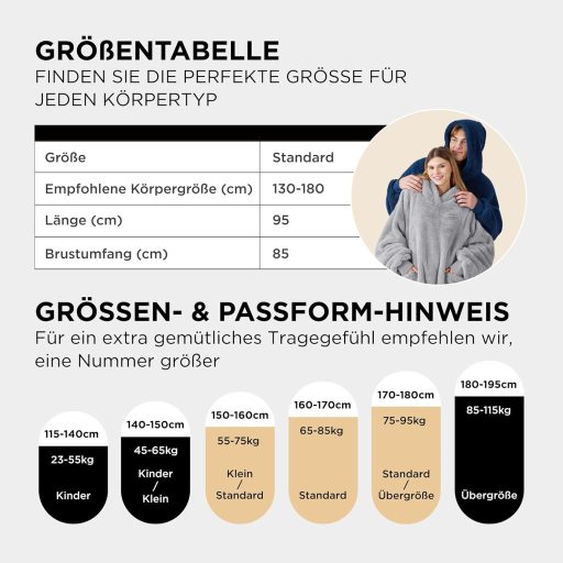 BEDSURE Kapucnis Takaró Ujjal - Puha Meleg Viselhető Takaró Nőknek, Rózsaszín 95x85cm