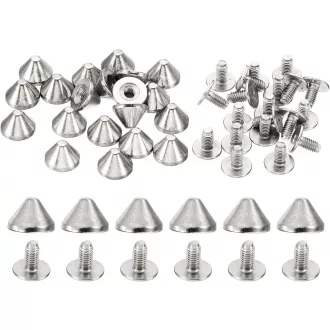   PATIKIL 9mm Szegecs és Szögek Bőrhez Ruházathoz 20 Szett Fém Szegecsek Ezüst