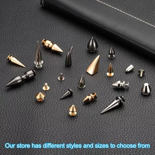 PATIKIL 9mm Szegecs és Szögek Bőrhez Ruházathoz 20 Szett Fém Szegecsek Ezüst