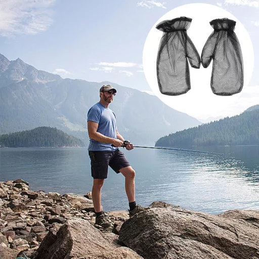 Mănuși de plasă anti-țânțari pentru pescuit și camping - Protecție împotriva insectelor