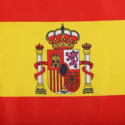 HPMAISON 50 db Spanyol Zászló Kézi Legyező Esküvő Ünnepség Sportesemény Dekoráció 21x14cm