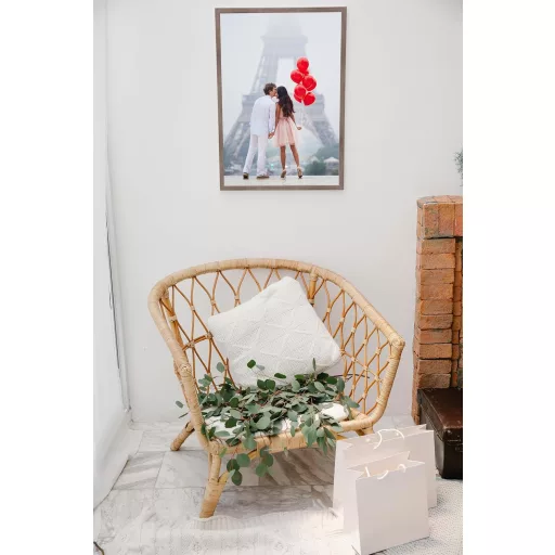 CABBEL Set okvira za slike - 2 komada 60 x 80 cm Tamni Hrast Drveni Okvir za Postere, Dokumente, Fotografije, Puzzle, s Akrilnim Staklom, Za Zid