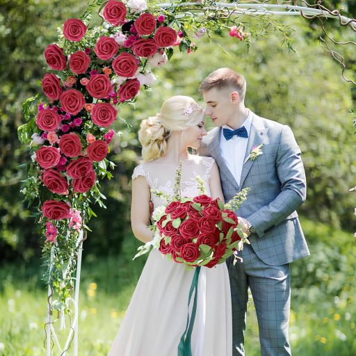 ilauke Mesterséges Vörös Rózsák 30 db 8 cm Esküvő Születésnap Dekoráció