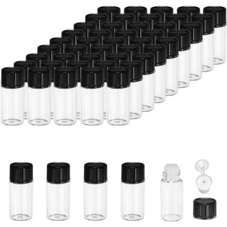   PATIKIL 4ml sklenená fľaštička na esenciálny olej, 50 ks s kvapkadlom a skrutkovacím uzáverom