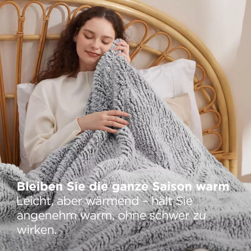 Bedsure Lila Sherpa Ágytakaró 150x200 cm - Puha Kanapévetítés Téli Takaró