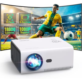   YUZINO X26 4K Mini Projektor 18000L Full HD 1080P WiFi Bluetooth - Elektromos Fókusz, Zoom Funkcióval, Otthoni Mozi és Kültéri Vetítés, HDMI