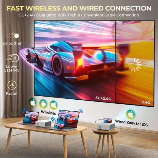 YUZINO X26 4K Mini Projektor 18000L Full HD 1080P WiFi Bluetooth - Elektromos Fókusz, Zoom Funkcióval, Otthoni Mozi és Kültéri Vetítés, HDMI