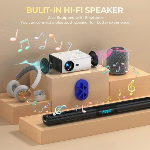 YUZINO X26 4K Mini Projektor 18000L Full HD 1080P WiFi Bluetooth - Elektromos Fókusz, Zoom Funkcióval, Otthoni Mozi és Kültéri Vetítés, HDMI