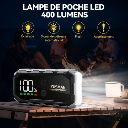 YUSMAN F01 Jump Starter Power Bank prenosná nabíjačka na štartovanie auta