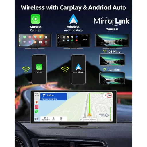 Avylet Écran Tactile Portable 8,1'' A-pple Carplay Android Auto Voiture