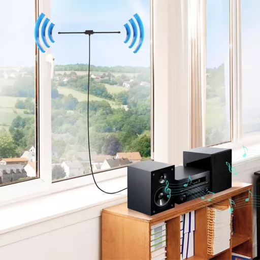 Bingfu T-anténa dipól 75/300 Ohmov – interiérová anténa pre digitálne rádio DAB FM HDTV, domáce kino a stereo prijímače – čierna