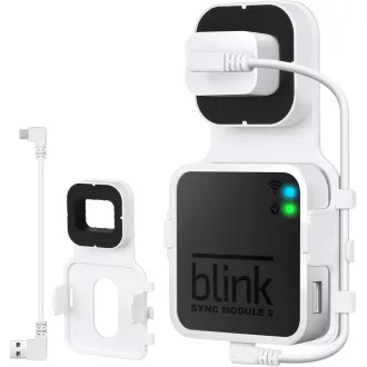  OFFCUP Fali Tartó Blink Sync Module 2-höz - Kábeltartó Konzol Blink Kamerarendszerhez, Szerszám Nélküli Rögzítés, Fehér