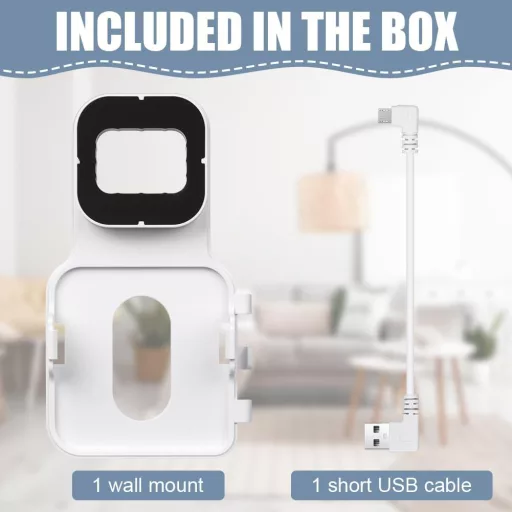 OFFCUP Zidni nosač za Blink Sync Module 2 - Držač kablova za Blink sustav kamera, montaža bez alata, bijeli