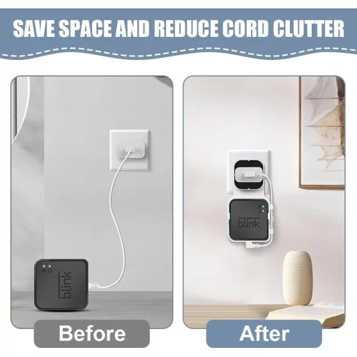 OFFCUP Zidni nosač za Blink Sync Module 2 - Držač kablova za Blink sustav kamera, montaža bez alata, bijeli