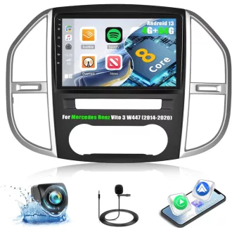   Radio auto CAMECHO 10" Android 13 pentru Mercedes Vito W447 (2014-2020), GPS, Navi, CarPlay