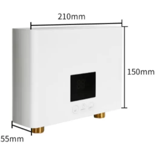 Încălzitor de apă instantaneu Mulcort de 3 kW cu display LED - Mini boiler electric fără rezervor cu control al temperaturii în 3 trepte și telecomandă.