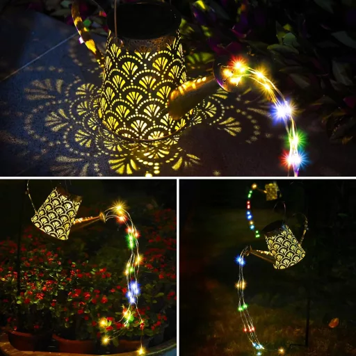 DeepDream Szolár Öntözőkanna Tündérfény LED Kerti Dekoráció Vízálló