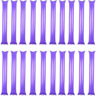   BNOYONERAS Felfújható Zajkeltő Rudak Lila, 20 Darabos Szurkolói Bot Készlet Focira Kosárlabdára Bulira Szülinapra