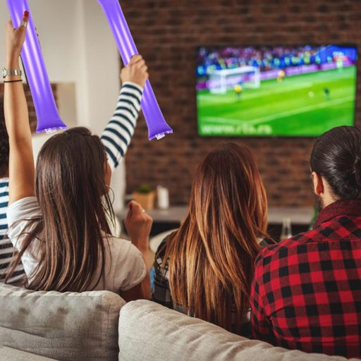 BNOYONERAS Navijačke palice na napuhavanje, ljubičaste, set od 20 komada za nogomet, košarku, zabave i rođendane.