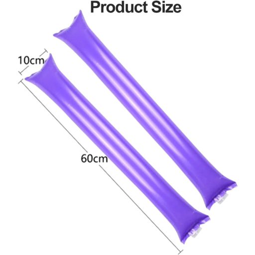 BNOYONERAS Bastoane Gonflabile Zgomotoase Violet, Set de 20 de Bastoane pentru Suporteri, pentru Fotbal, Baschet, Petreceri, Zile de Naștere