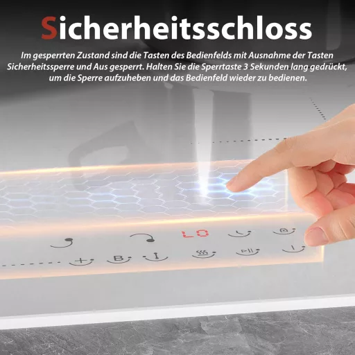 Cooksir 4 zónás indukciós főzőlap 3500W teljesítménnyel, 59 cm-es beépíthető fehér kerámiaüveg felülettel, kombinált zónával és dugvillás cs